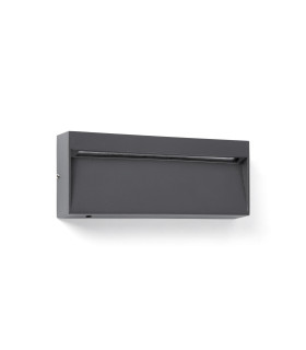 Dune Rectangle LED Outdoor Flush Wall Lamp Dark Grey IP65 CCT 2200-4000K