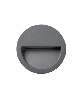 Poma LED Outdoor Recessed Wall Lamp Dark Grey IP65 CCT 2200-4000K
