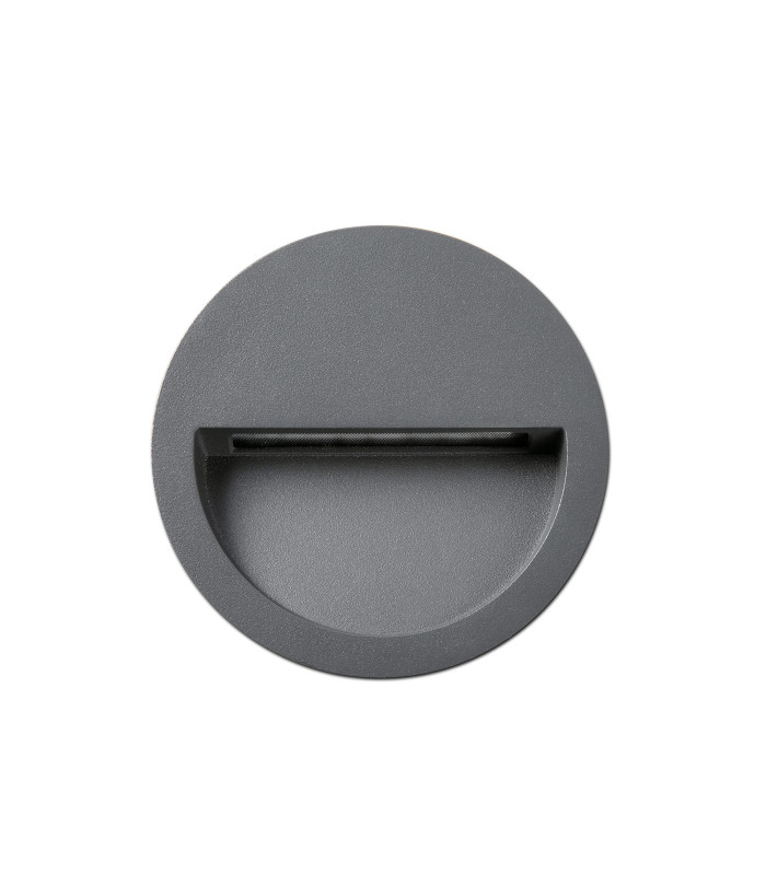 Poma LED Outdoor Recessed Wall Lamp Dark Grey IP65 CCT 2200-4000K