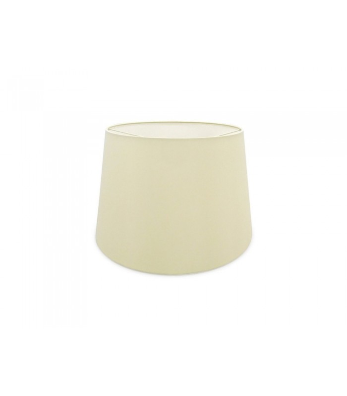 Dual Mount Round Empire, 320, 400 x 260mm Faux Silk Fabric Shade, Ivory Pearl, White Laminate - 1