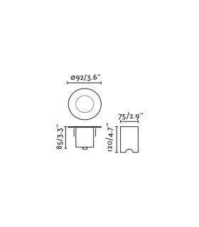 Grund Outdoor Recessed Ground Light Satin Aluminium GU10 IP67
