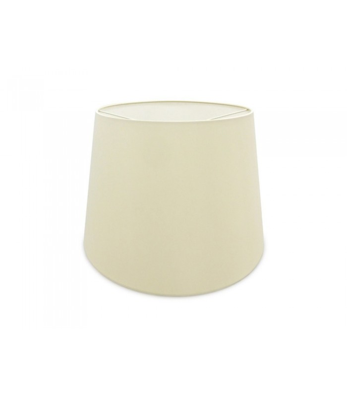 Dual Mount Round Empire, 350, 450 x 280mm Faux Silk Fabric Shade, Ivory Pearl, White Laminate - 1