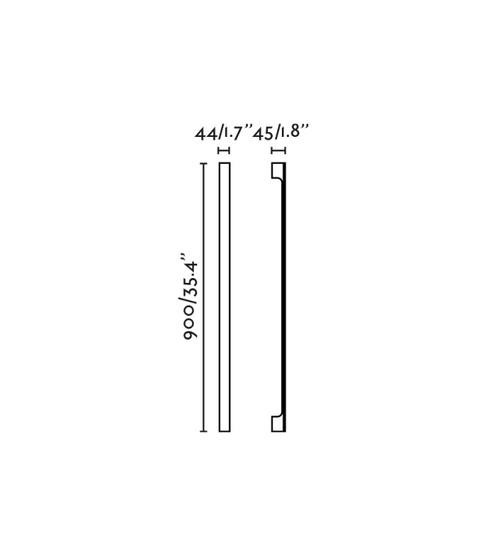 Lime 90Cm LED Outdoor Modern Wall Lamp Black IP65 2700/ 3000/ 4000K