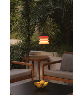 Toba Outdoor Pendant Ceiling Light Multicolour E27 IP65