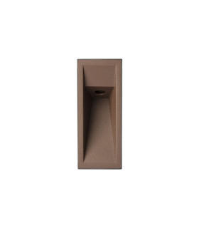 Til LED Outdoor Recessed Wall Lamp Rust Brown IP65 2700K No Driver