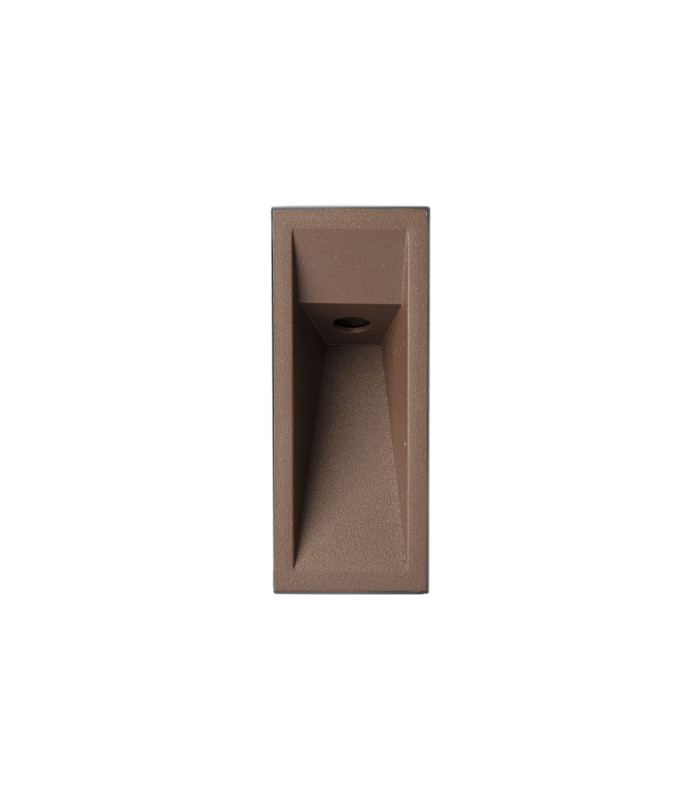 Til LED Outdoor Recessed Wall Lamp Rust Brown IP65 2700K No Driver