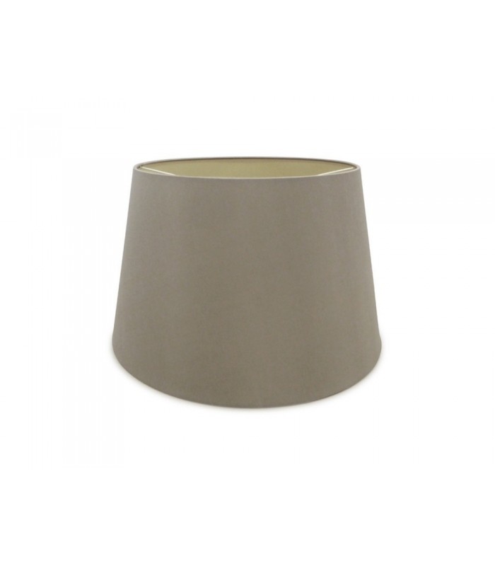 Dual Mount Round Empire, 350, 450 x 280mm Dual Faux Silk Fabric Shade, Taupe, Halo Gold - 1