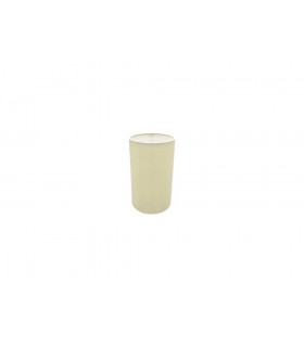 Round Cylinder, 120 x 200mm Faux Silk Fabric Shade, Ivory Pearl, White Laminate - 1