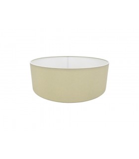 Round Cylinder, 450 x 150mm Faux Silk Fabric Shade, Ivory Pearl, White Laminate - 1