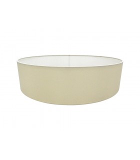 Round Cylinder, 600 x 150mm Faux Silk Fabric Shade, Ivory Pearl, White Laminate - 1