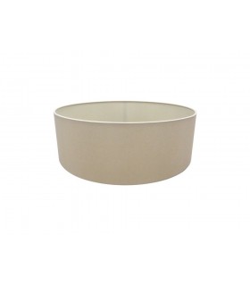 Round Cylinder, 450 x 150mm Dual Faux Silk Fabric Shade, Nude Beige, Moonlight - 1