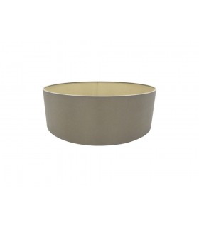 Round Cylinder, 450 x 150mm Dual Faux Silk Fabric Shade, Taupe, Halo Gold - 1