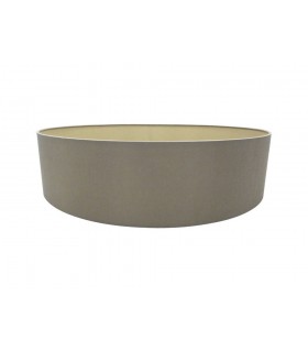 Round Cylinder, 600 x 150mm Dual Faux Silk Fabric Shade, Taupe, Halo Gold - 1