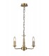 3 Light Multi Arm Ceiling Pendant without Shade, c, w 2m Chain, E14 Antique Brass - 1