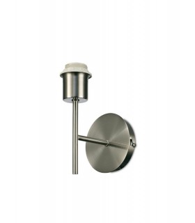 Unswitched Wall Lamp 1 Light without Shade, E27 Satin Nickel - 1