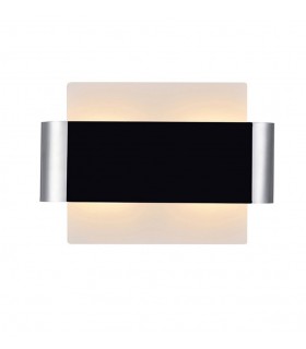 Flush Wall Light, 2 Light G9, White Base with Polished Chrome Centre Band - 1