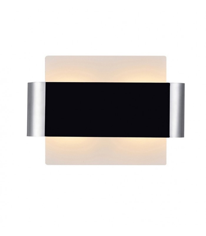 Flush Wall Light, 2 Light G9, White Base with Polished Chrome Centre Band - 1