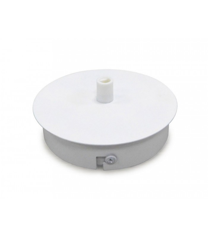 Ceiling Box Matt White, c, w Cable Grip, Earth Wire & 3 Pole Terminal Block - 1