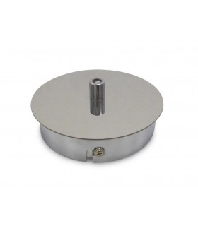 Ceiling Box Polished Chrome, c, w Cable Grip, Earth Wire & 3 Pole Terminal Block - 1