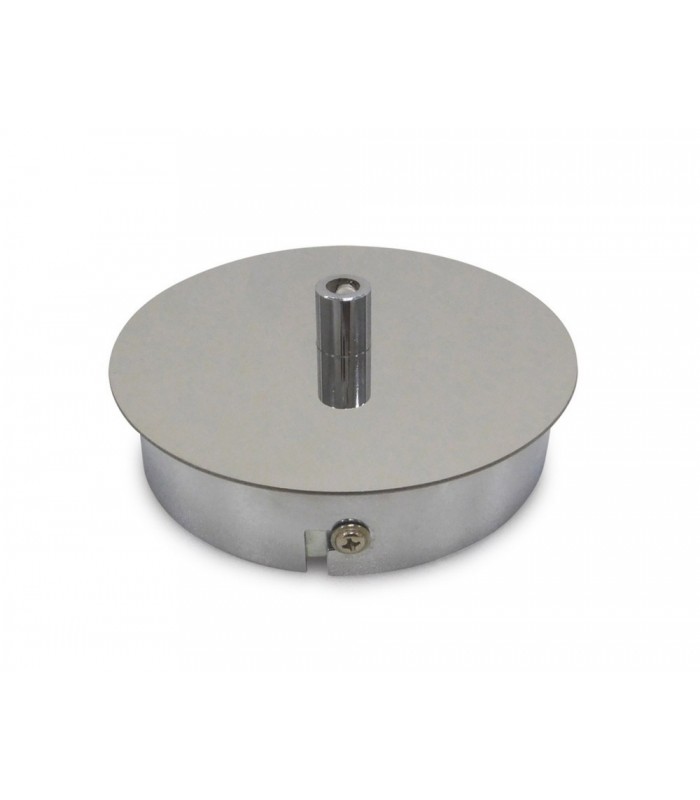 Ceiling Box Polished Chrome, c, w Cable Grip, Earth Wire & 3 Pole Terminal Block - 1
