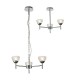 Ceiling 3 Light G9 Ceiling Pendant, Semi Ceiling, Polished Chrome with Clear Prismatic Glass - 1