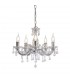 Chandelier with Acrylic Sconce & Acrylic Droplets 5 Light E14 Polished Chrome - 1