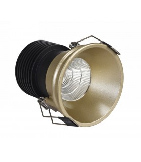 LED Recessed Downlight, Gold, 60 deg. Beam Angle, 840lm, 5000K, IP20, DRIVER NOT INC. - 1