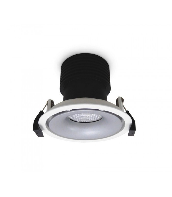 LED Recessed Round Downlight, White/Silver, 60 deg. Beam Angle, 840lm, 5000K, IP20, DRIVER NOT INC. - 1