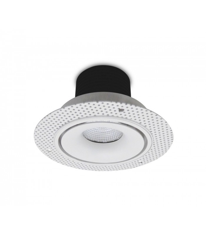 LED Recessed Round Downlight, White/White, 60 deg. Beam Angle, 840lm, 5000K, IP20, DRIVER NOT INC. - 1