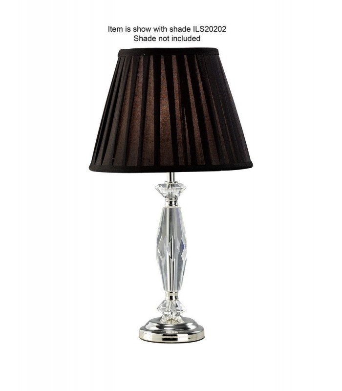 Crystal Table Lamp (SHADE SOLD SEPARATELY) 1 Light Silver - 1