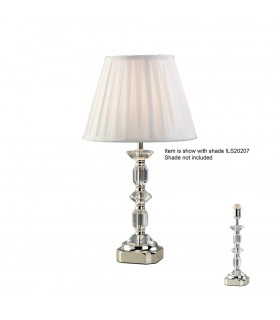 Crystal Table Lamp (SHADE SOLD SEPARATELY) 1 Light Silver - 1
