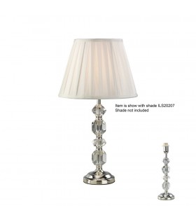Crystal Table Lamp (SHADE SOLD SEPARATELY) 1 Light Silver - 1
