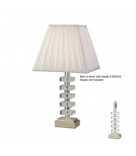 Crystal Table Lamp (SHADE SOLD SEPARATELY) 1 Light Silver - 1