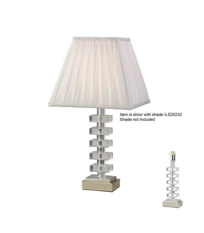 Crystal Table Lamp (SHADE SOLD SEPARATELY) 1 Light Silver - 1