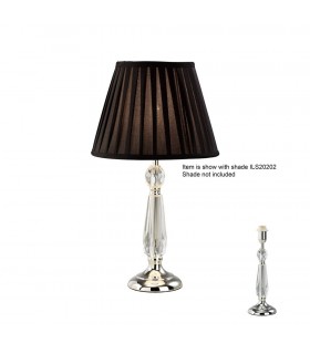 Crystal Table Lamp (SHADE SOLD SEPARATELY) 1 Light Silver - 1