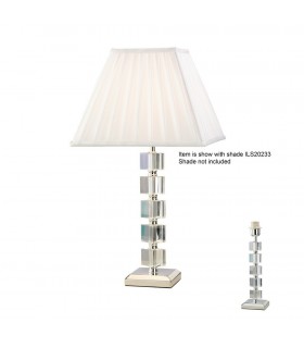 Crystal Table Lamp (SHADE SOLD SEPARATELY) 1 Light Silver - 1