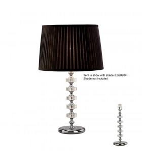 Crystal Table Lamp (SHADE SOLD SEPARATELY) 1 Light Silver - 1