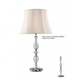 Crystal Table Lamp (SHADE SOLD SEPARATELY) 1 Light Silver - 1