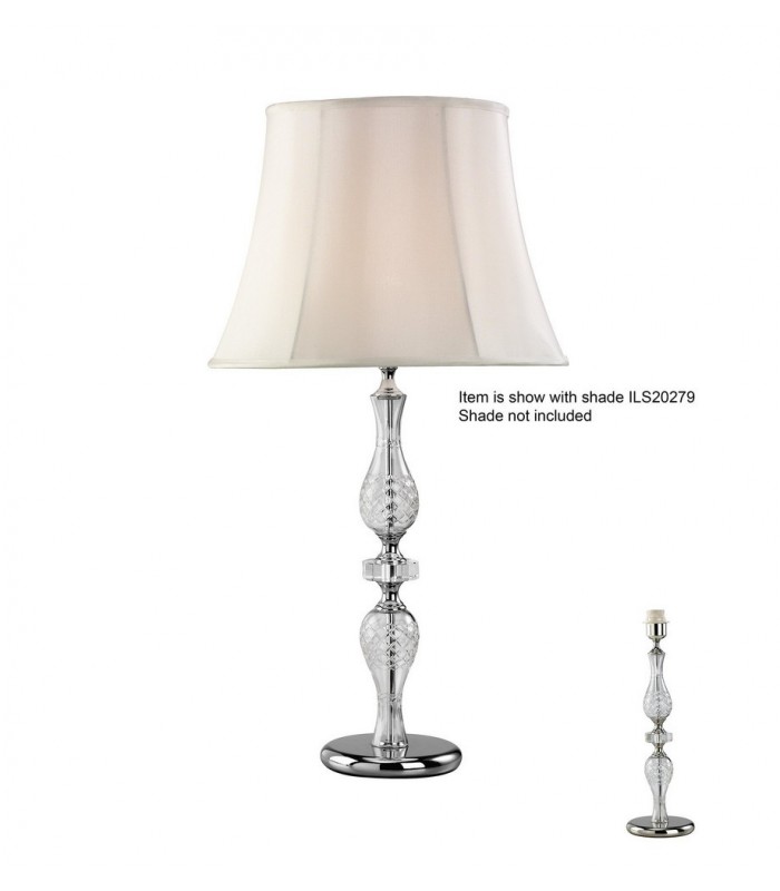 Crystal Table Lamp (SHADE SOLD SEPARATELY) 1 Light Silver - 1