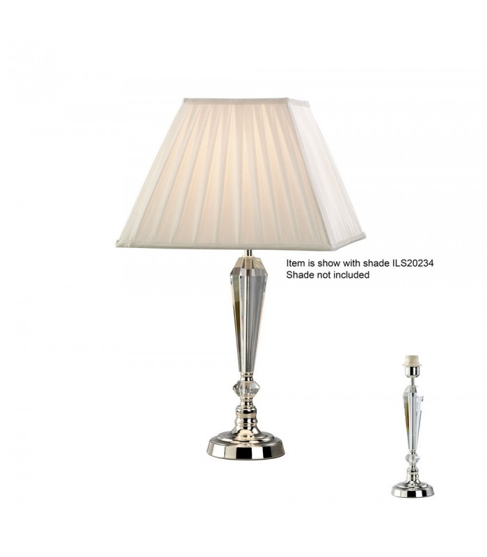 Crystal Table Lamp (SHADE SOLD SEPARATELY) 1 Light Silver - 1
