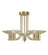 Semi Flush Ceiling 5 Light Satin Brass, Crystal - 1