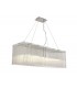 Ceiling Pendant Rectangular 10 Light Polished Chrome, Clear Glass - 1