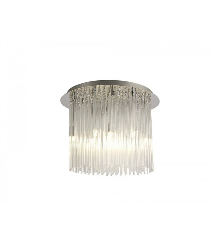 Ceiling Round 10 Light G9 Polished Chrome, Clear Glass - 1