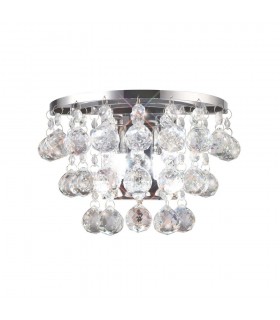 Wall Lamp 2 Light Switched Polished Chrome, Crystal - 1