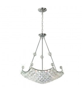 Ceiling Pendant 10 Light Polished Chrome, Crystal - 1