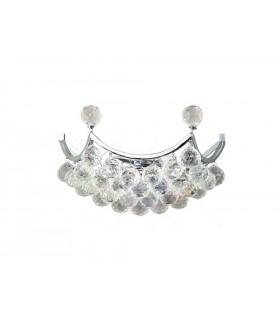 Wall Lamp 2 Light Polished Chrome, Crystal - 1