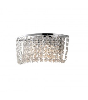 Wall Lamp Switched 2 Light Polished Chrome, Crystal - 1
