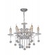 Ceiling Pendant Chandelier 6 Light Polished Chrome, Crystal - 1