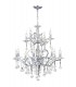 Ceiling Pendant Chandelier 2 Tier 12 Light Polished Chrome, Crystal (Item Requires Assembly) - 1