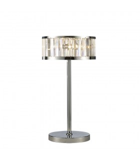 Table Lamp 3 Light Polished Chrome, Crystal - 1